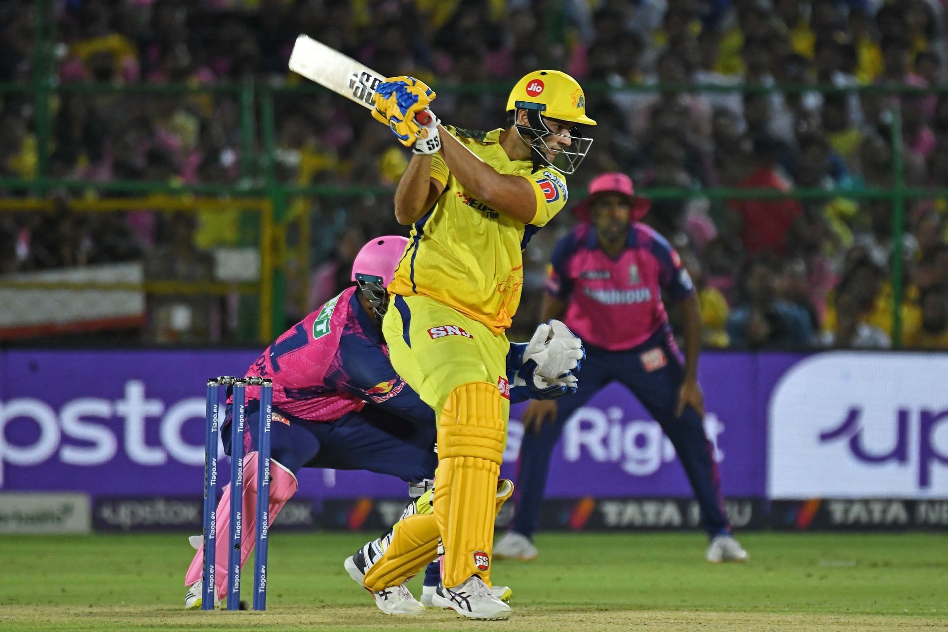 Shivam Dube fell for 18. (Credits: Getty)